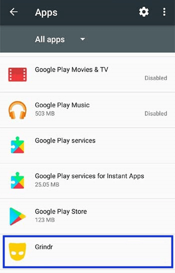 find grindr in apps