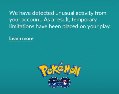 pokemon go account ban