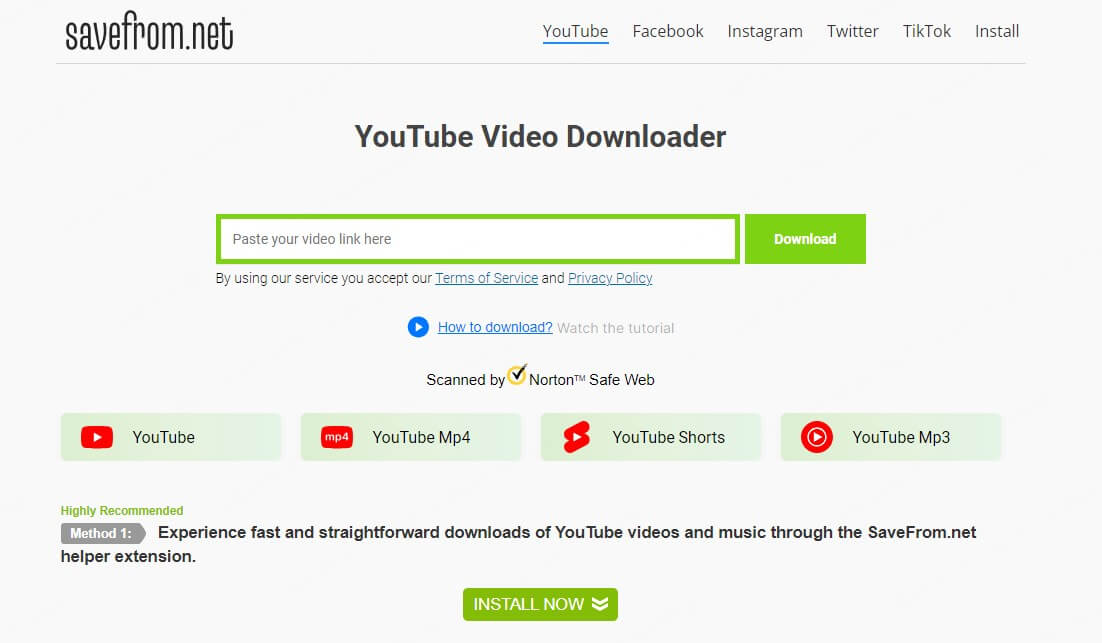 savefrom video downloader