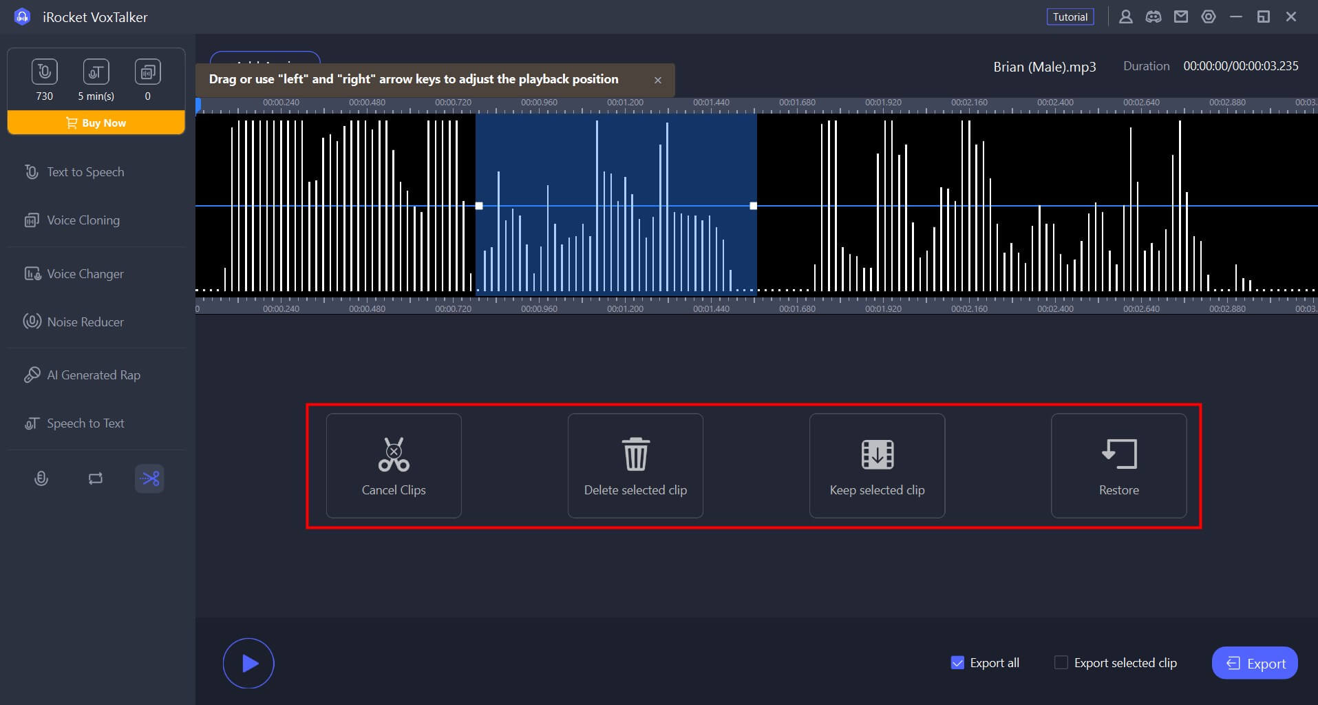 voxtalker-select-the-required-operation